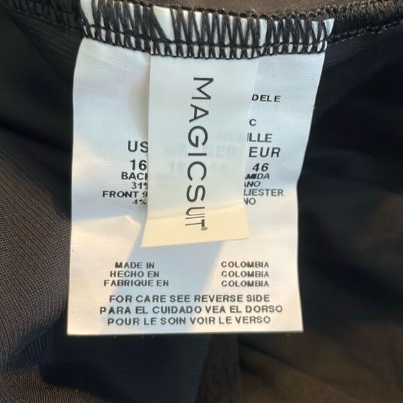 MagicSuit Isabel Tummy Control Ruffle Front One Piece Swimsuit Black Soft Cup Sw - Picture 7 of 14